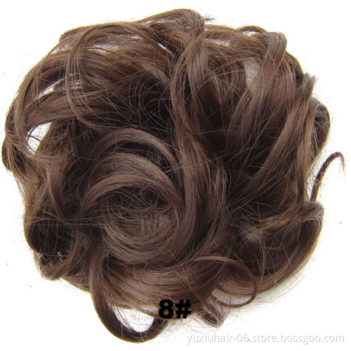 Women Natural Red Blonde Black Brown Synthetic Hair Hair Extension Roller Fast Bun Donut Chignon